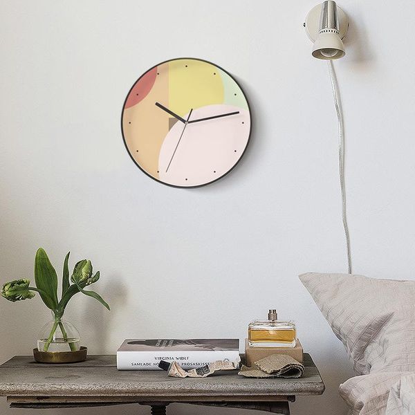 

metal nordic round fashion office wall clock silent simple art modern design horloge murale kitchen decor bk50bg clocks