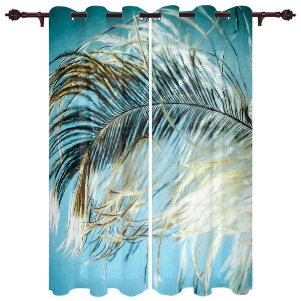 

exquisite home luxury curtains sunshine light feather living room dining bedroom el translucent curtain & drapes