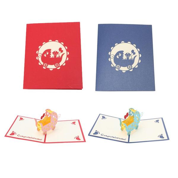 

greeting cards 3d baby carriagesgreeting card up paper cut postcard birthday party gift
