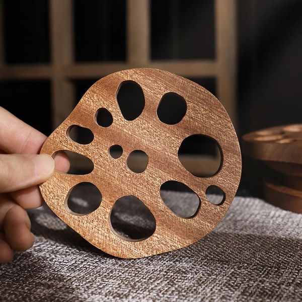 

mats & pads ebony potholder kitchen cartoon placemat cute lotus root tea wooden mat heat resistant drink