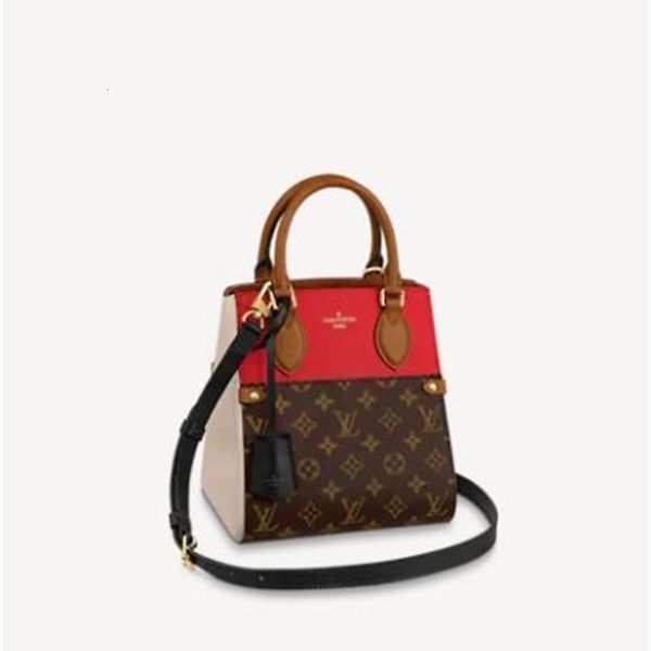 

m45389 fold tote small handbag women handbags bags handles shoulder bags totes evening cross body bag a646, Red;black