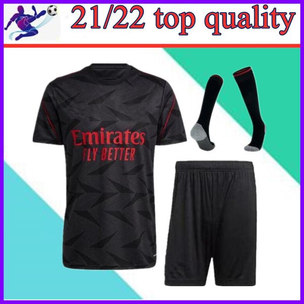 

2021 version des fans soccer jersey set 21 22 football shirt camiseta fÃºtbol maillot de foot kids kit sock, Black;yellow