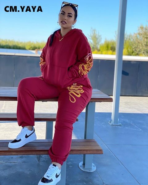 

activewear china dragon womens set hoodies crop jogger pants set trasuit fitness two piece set matching outfitsby air, White