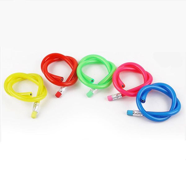 

5pcs/set creative writing continuous soft pencils student supplies pvc office decompression toy