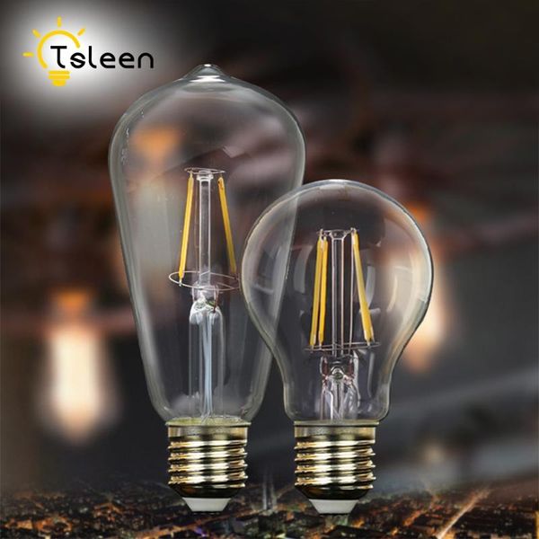 

bulbs tsleen led filament bulb e27 retro edison lamp vintage candle light globe chandelier lighting cob home decoration energy saving
