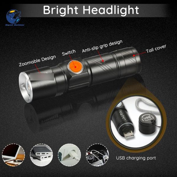 

bicycle light 8000 lumens 3 mode q5 led headlight usb lamp waterproof bike lights