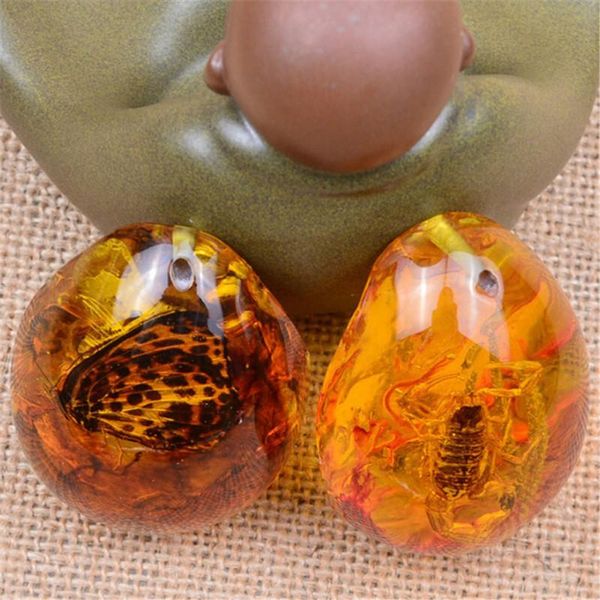 

decorative objects & figurines retro drop-shaped pendant insect specimen amber decoration crafts