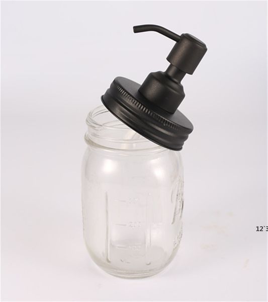 

black soap dispenser lids rust proof 304 stainless steel liquid small head lotion pump for kitchen and bathroom jar not included lle10466