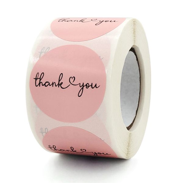 

500pcs 1.5inch thank you paper label stickers diy gift decoration cake baking bag package envelope decor