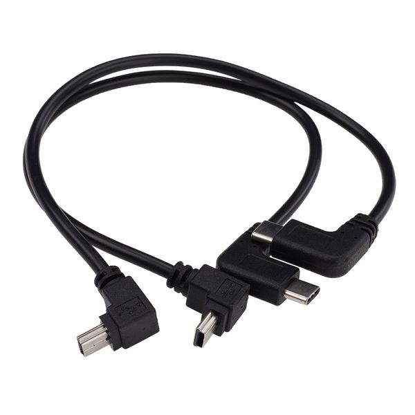 90 gradi angolato tipo C maschio a mini USB 5 pin maschio convertitore adattatore OTG cavo dati cavo