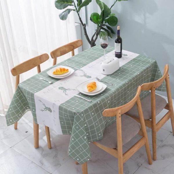 

table cloth decorative pvc tablecloth waterproof oilproof thick rectangular wedding dining cover tea