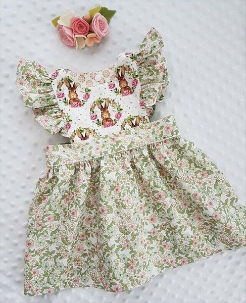 

baby summer clothing newborn girl dresses infant easter bodysuit headband sleeveless jumpsuits floral bunny playsuit, Red;yellow