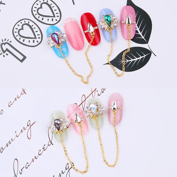 

designs nail crystal je rhinestone diamonds trip/bead luminous stones strass tips nails art accessories#15 decorations, Silver;gold