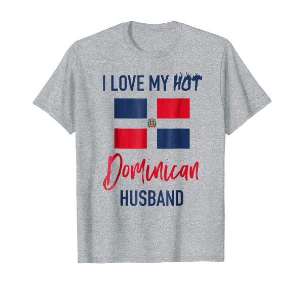 

i love my dominican husband t-shirt - wife gift tee, White;black