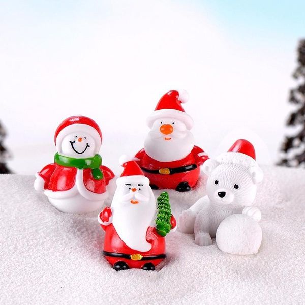 

decorative objects & figurines santa claus snowman christmas decorations for home statue model car ornament craft bonsai decor miniature fai