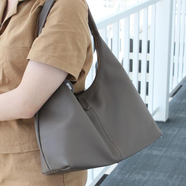

evening bags women soft leather handbag casual capacity shoulder bag quality genuine cow totes underarm designer female hobos