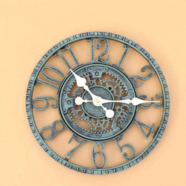 

vintage resin wall clock decorative hanging waterproof art decor for home office (no battery) clocks