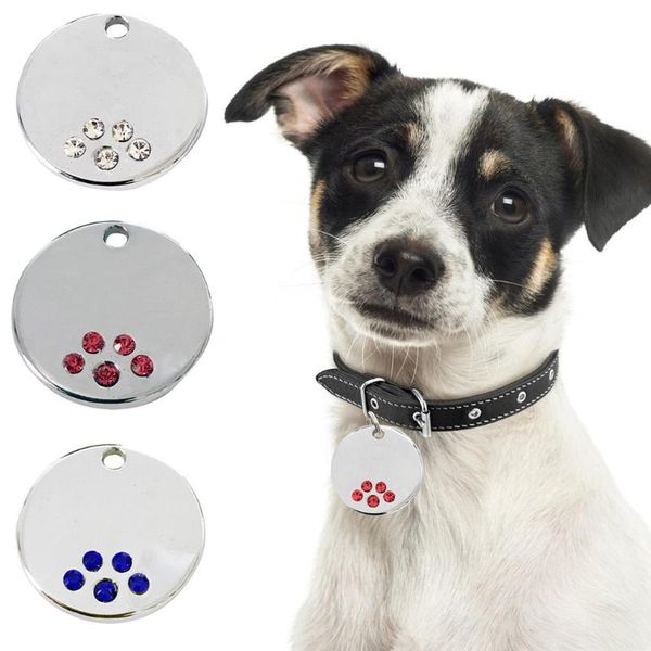 

dog apparel cute mini more diamond cat id name tags pet jewelry necklace #n27