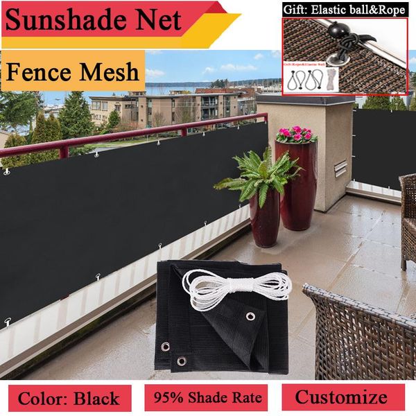 

shade hdpe black fence mesh swimming pool terrace screen wind barrier netting privacy for balcony garden cover