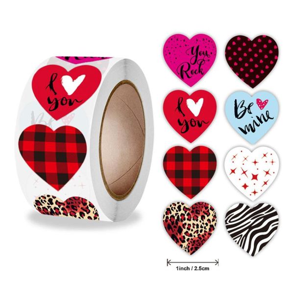 

gift wrap 500pcs love heart shaped stickers scrapbooking packaging seal labels diy birthday wedding party favors stationery