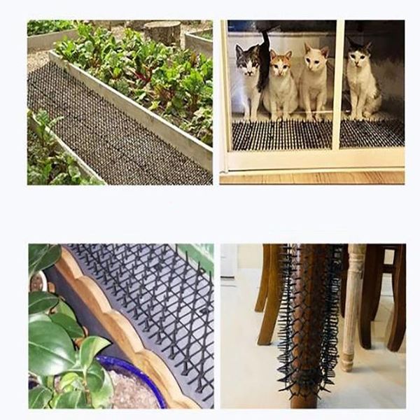 

cat carriers,crates & houses 1/12pcs mats anti-cat garden gatos dogs repellent mat prickle strips keep cats away safe plastic spike