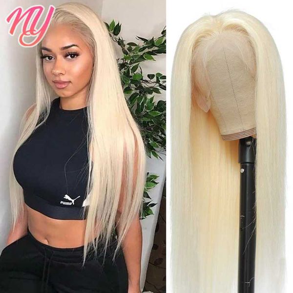

lace wigs 613 blonde front remy brazilian straight 13x6 hd frontal wig glueless pre plucked with baby hair 180% density, Black;brown