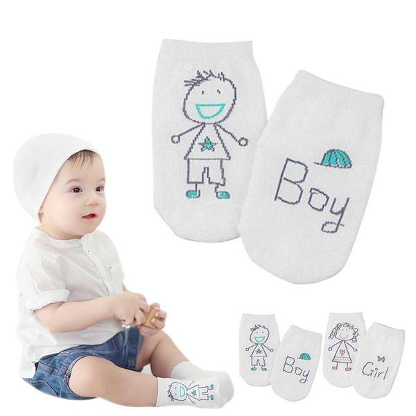 

socks 1pair boys and girls nakes born landing toddler cute creative cartoon cashmere pure cotton material, Pink;yellow