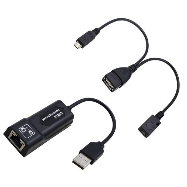 

2.0 to rj45 adapter/ 2x mirco usb cable lan ethernet adapter for amazon fire tv 3 or stick gen 2 computer cables & connectors