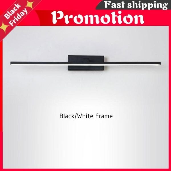 

wall lamps design fashion led for bathroom bedside modern mirror front light black&white finished lights ac220v110v