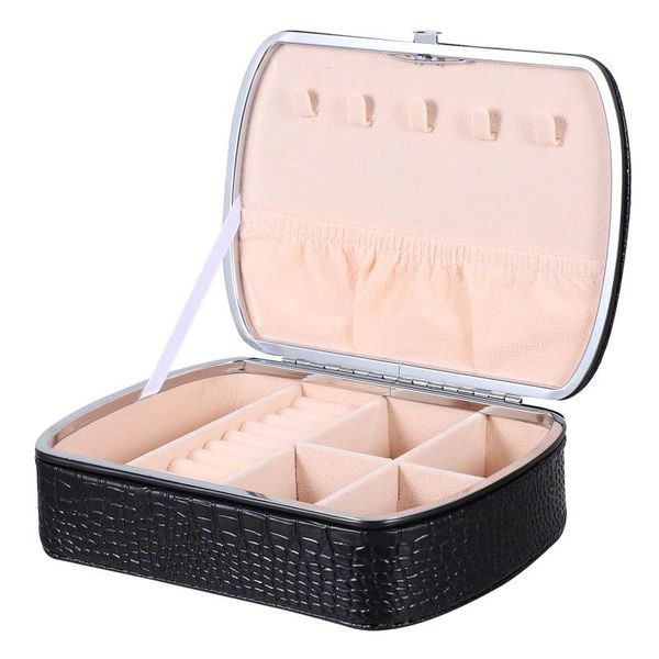 

storage boxes & bins 1pc necklace ring jewelry case earring box pu container