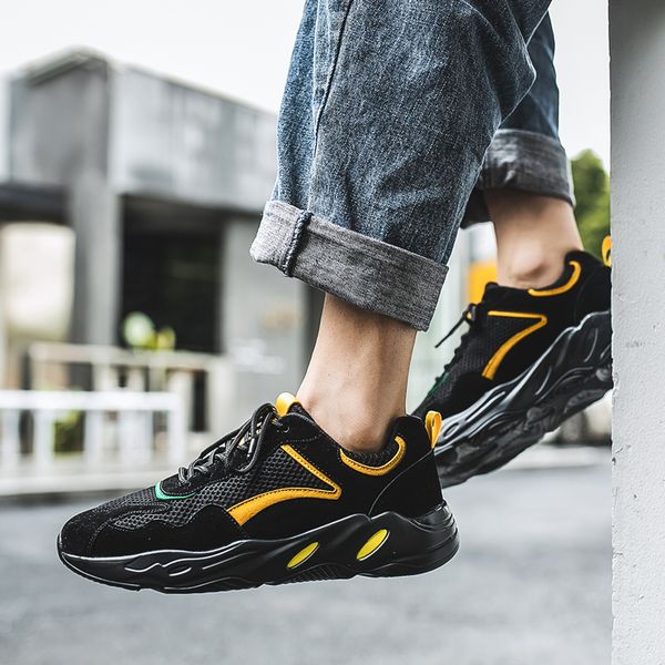 

black white 2021new fashion women mens breathable mesh run shoes beige outdoor trainers yellow blue sports sneakers size 39-44 code: 95-1923