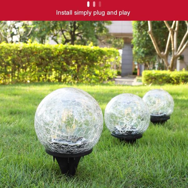 

solar lamps bright round led light sunlight power lamp outdoor yard lawn ball waterproof for garden courtyard decoration
