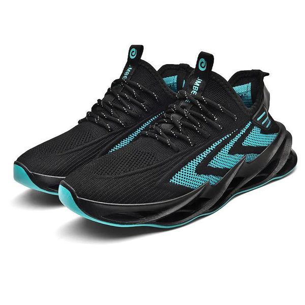 

2022 Spring Autumn New Comfortable Lace-up Chic Running Men Shoes Breathable Casual Shoes Flat Outdoor Fashion Sneaker for Male, Blue