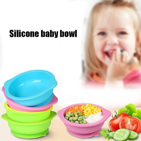 

bowls silicone suction baby bowl heat-resistant anti-fall spill proof feeding for toddler ti99