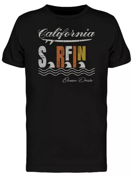 

california surfin men's tee -image by shutterstock, White;black