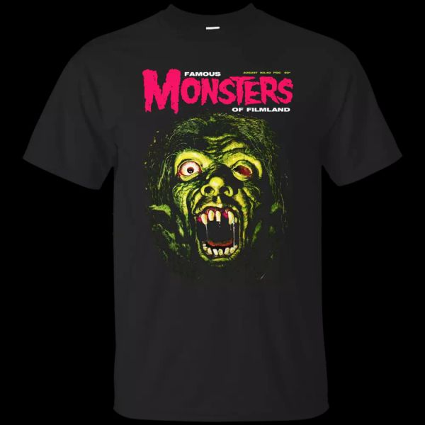 

famous monster, t-shirt, ghoul, retro, 1950's, 1960's, horror, film, creature fe, White;black