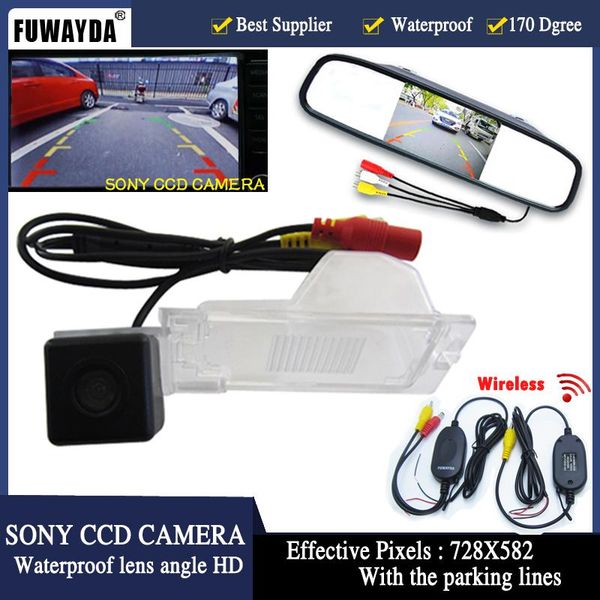 

car rear view cameras& parking sensors fuwayda 4.3inch mirror monitor+car reverse ccd camera for edge escape mercury mariner