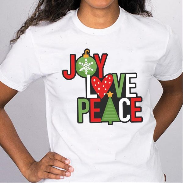 

women graphic womens t shirt letter tree love holiday happy 90s merry tees clothes print lady female, White