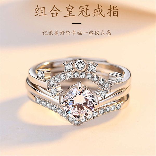 

the new crown two in one ring, three tiktok., Black