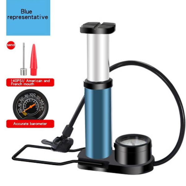 

bike pumps bicycle mini portable air pump voltmeter multifunction pedal motorcycle car household inflatable tube