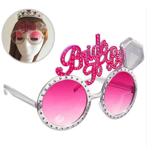 

Bachelorette Hen Party Supplies Bride To Be Glasses Pink Diamond For Wedding Night Favors Dress Decor Favor