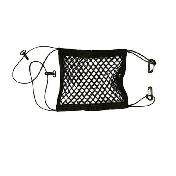 

car organizer seat double-layer storage net pocket universal bag sundry black