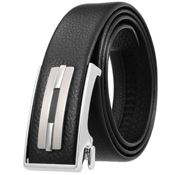 

belts business and leisure head layer leather belt automatically wear buckled men's hg36-23023-5 men luxury designer brand, Black;brown