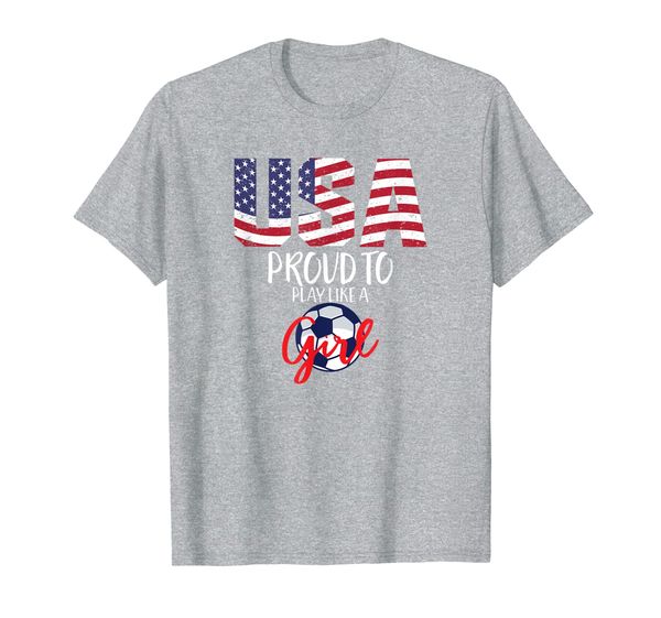

play like a girl usa football american women team game goal t-shirt, White;black