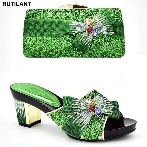 

dress shoes fashion nigerian women shoe and bag set wedding sets italian pumps elegant crystal, Black