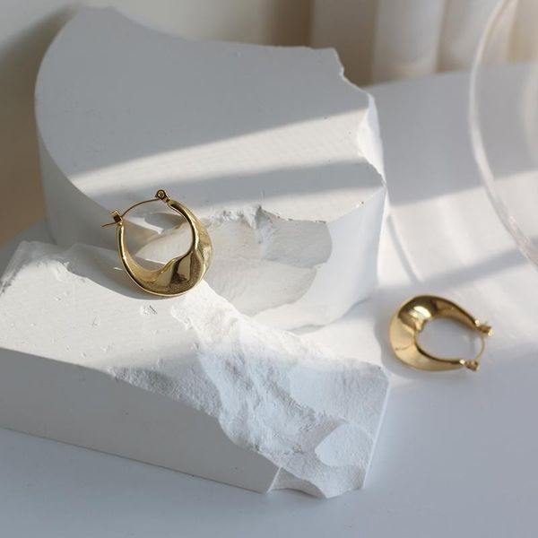 

hoop & huggie titanium steel customize name dangle earrings ear shape gold plated casual ol style in russia lady friendly gift, Golden;silver