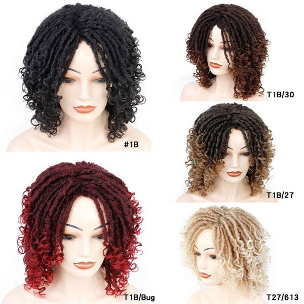 

short wig dreamlock wigs chemical fiber dirty braid heaear, Black