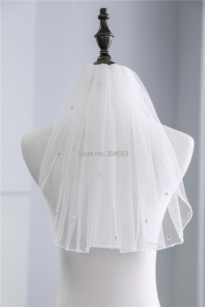 

bridal veils short wedding simple tulle veil for bride with comb, Black