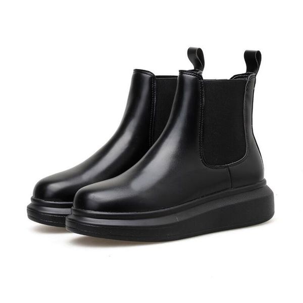 

boots 2021 snow patent leather ankle women motorcycle female demonia woman thick sole punk ymb277-1, Black