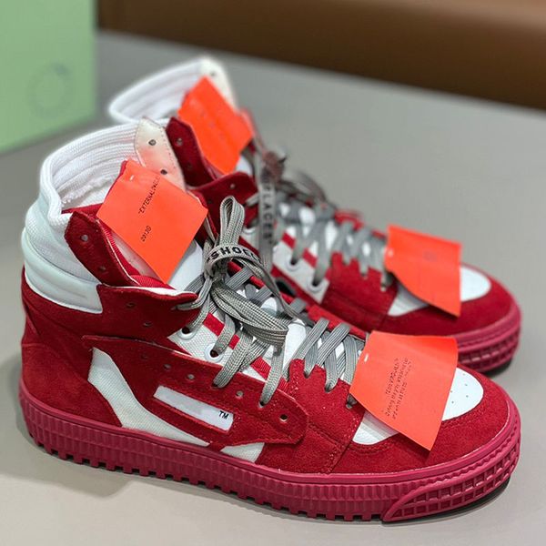 

2022ss mens womens winterhigh-sports shoes off 2021white 18fw sneakers low 3.0 ow man fashion women designer red sneaker with id card delive, Black